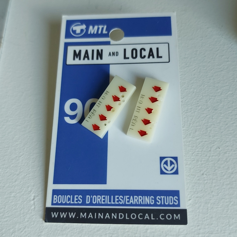Subway Ticket Earrings - Picture 3 of 8
